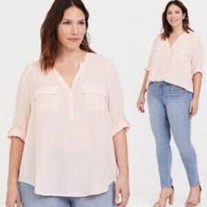 Torrid Harper 3/4 Sleeve Pullover Blouse  Size 2 (2X)